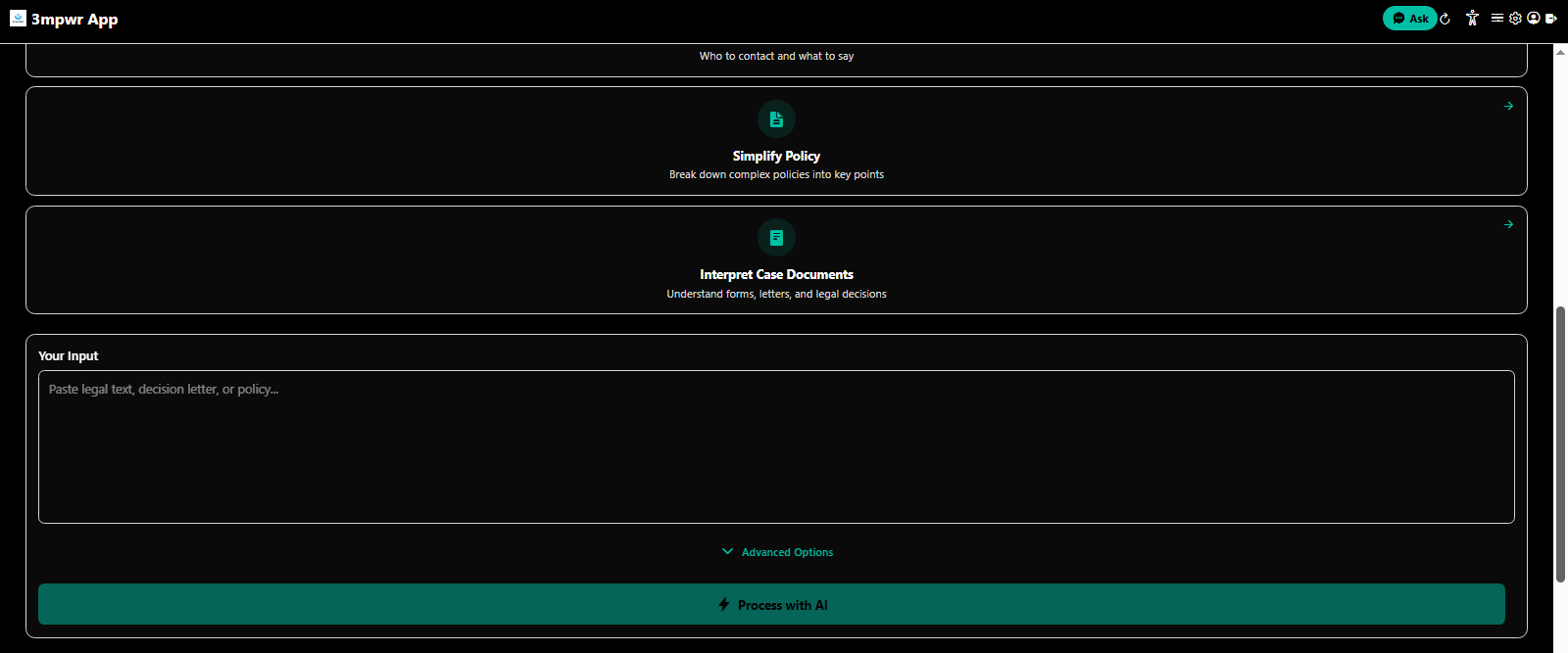 Command centre active tasks