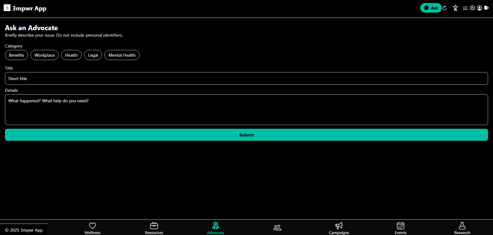 Ask AI feature for getting help