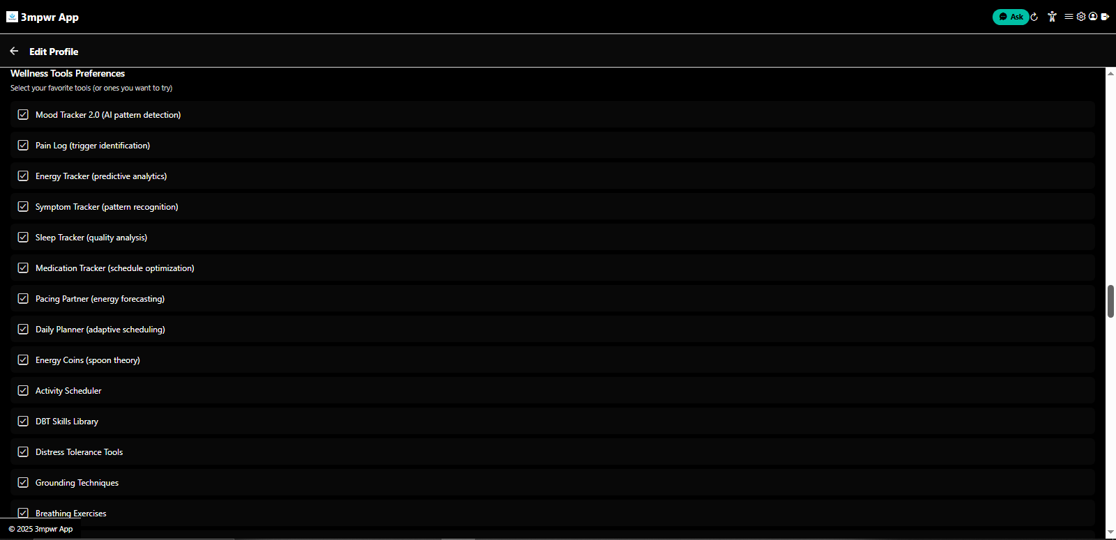 Profile work history