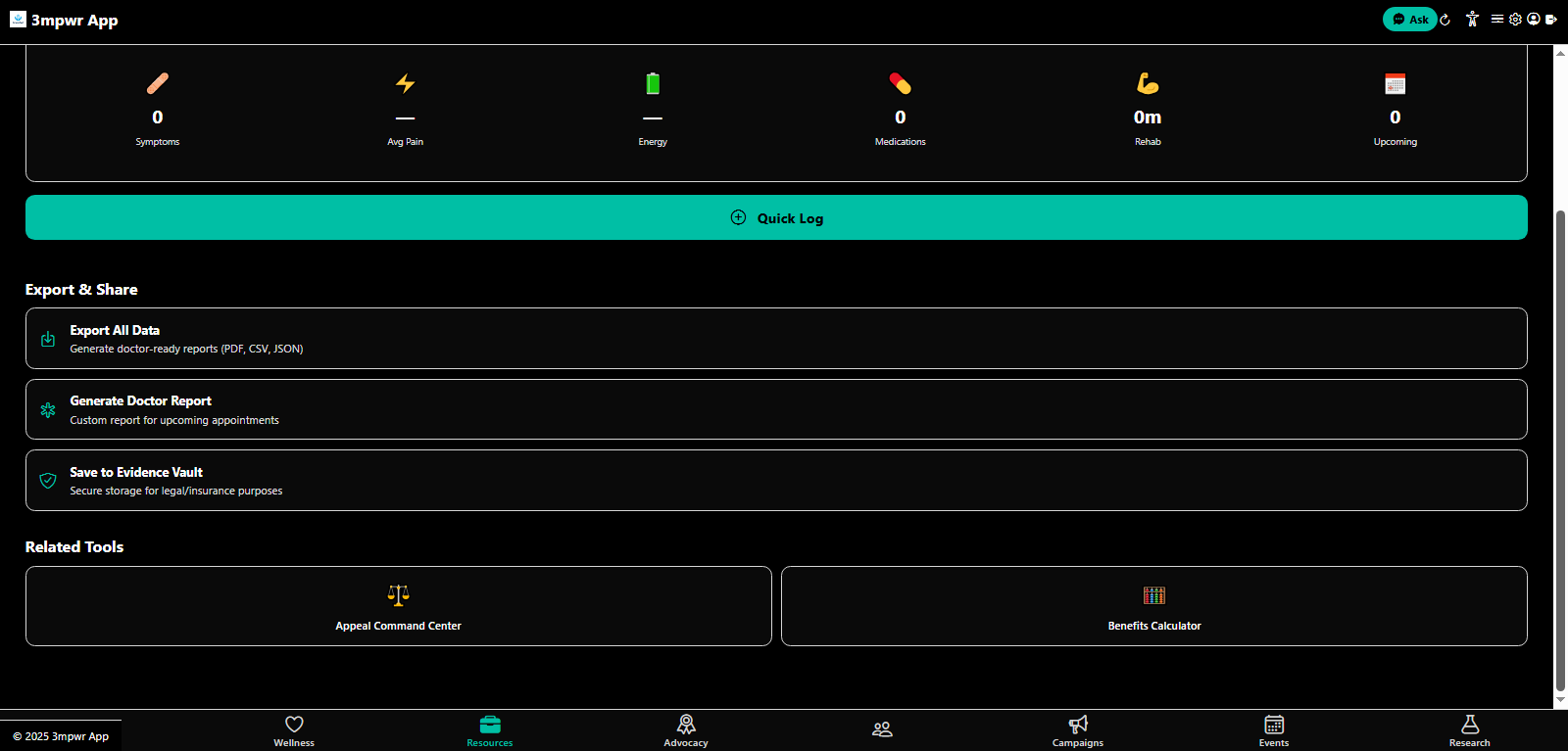 Master Tracker details