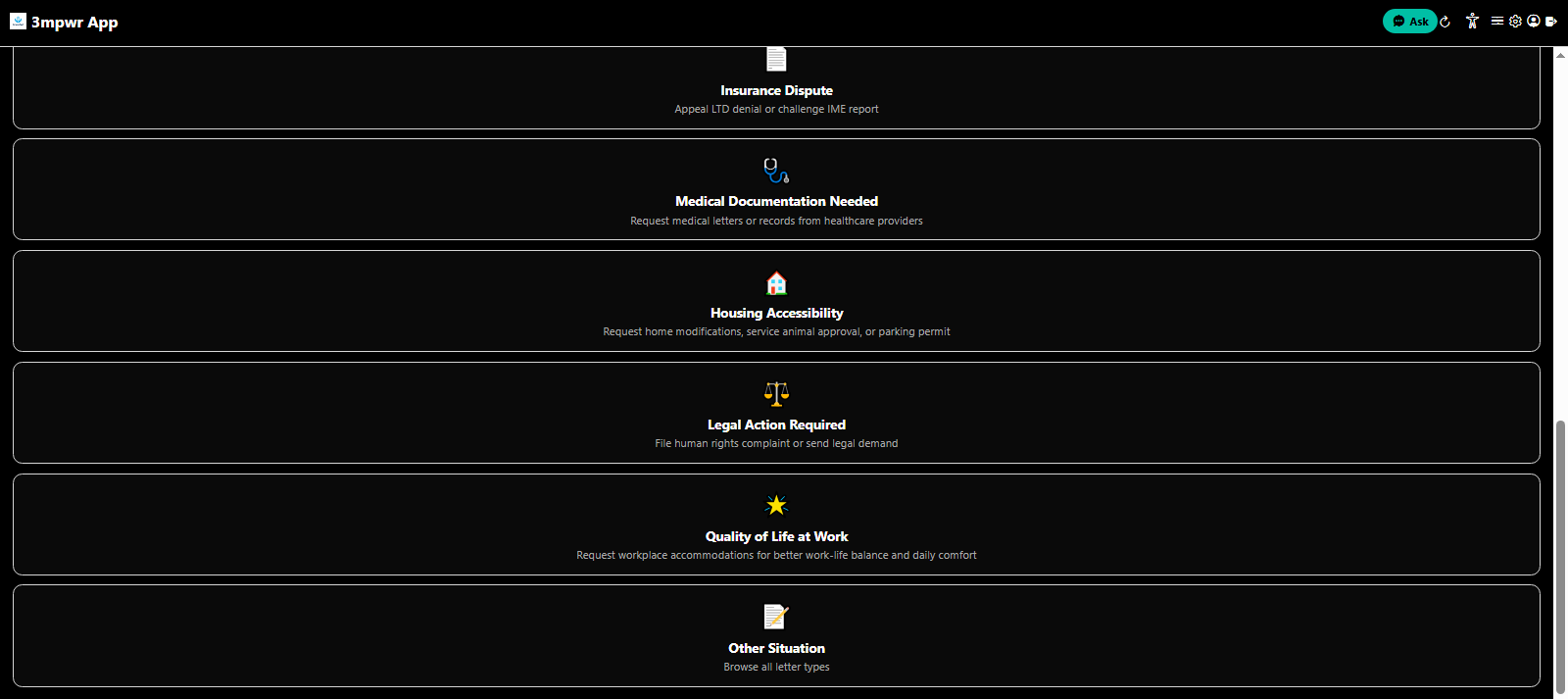 Generated letter preview